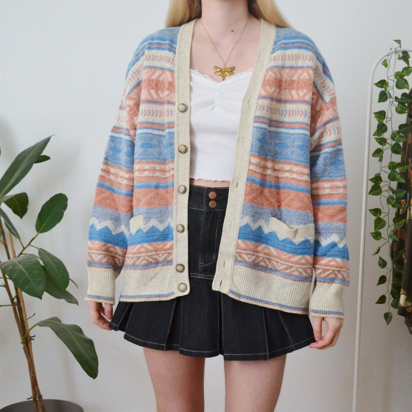 Vintage Pastel Cardigan L