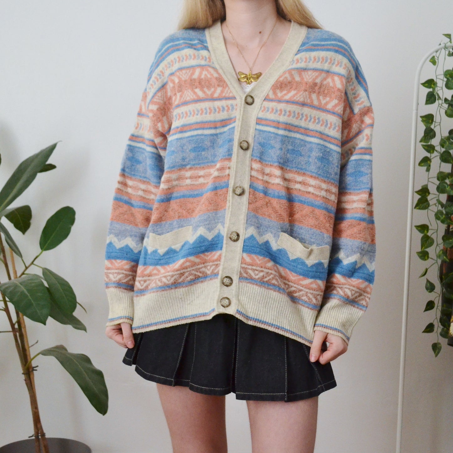 Vintage Pastel Cardigan L