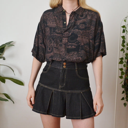 Vintage Decorative Polo Shirt M