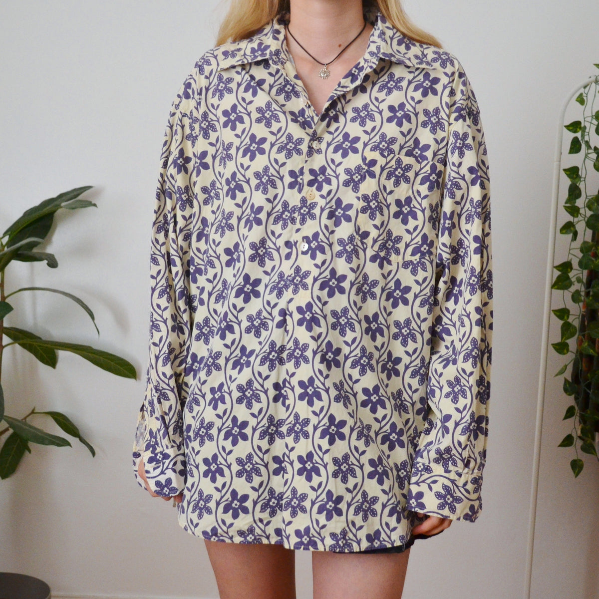 Vintage Floral Shirt L
