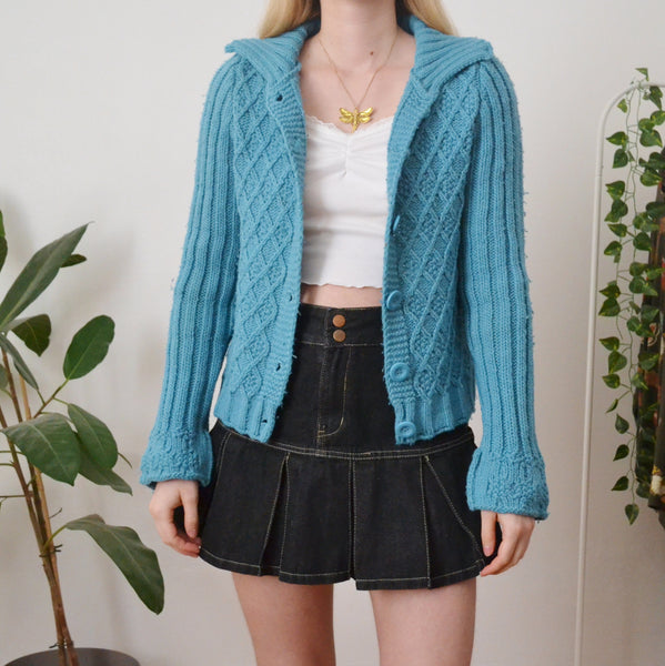 Vintage Blue Cardigan L