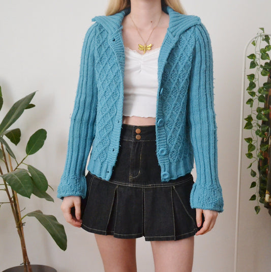 Vintage Blue Cardigan L