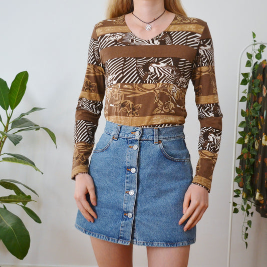 Zebra print top S