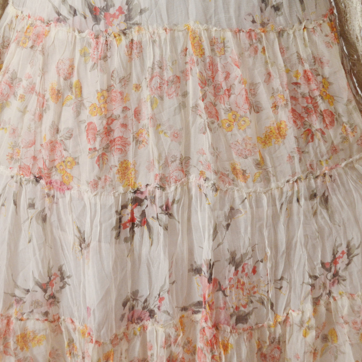 Vintage Silk Maxi Skirt M
