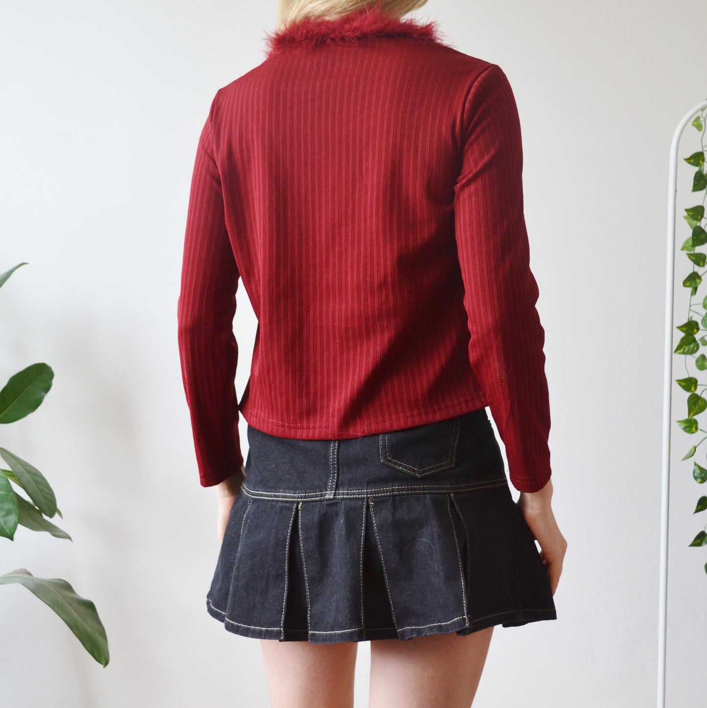 Vintage Fur Trim Top 14