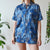 Blue abstract shirt L