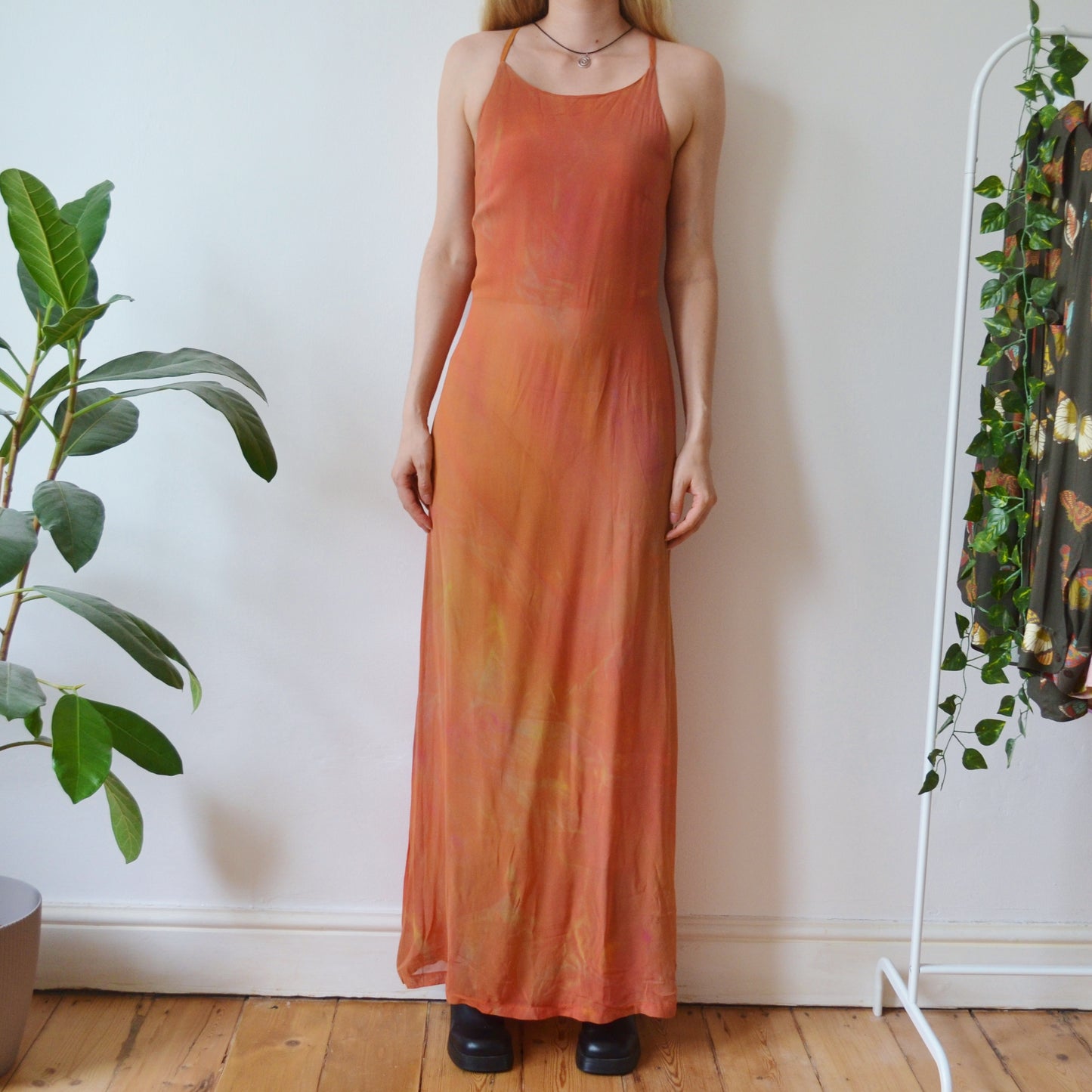 Corset back maxi dress M