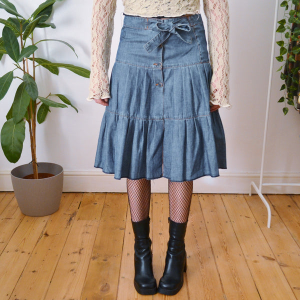 Vintage Denim Skirt M