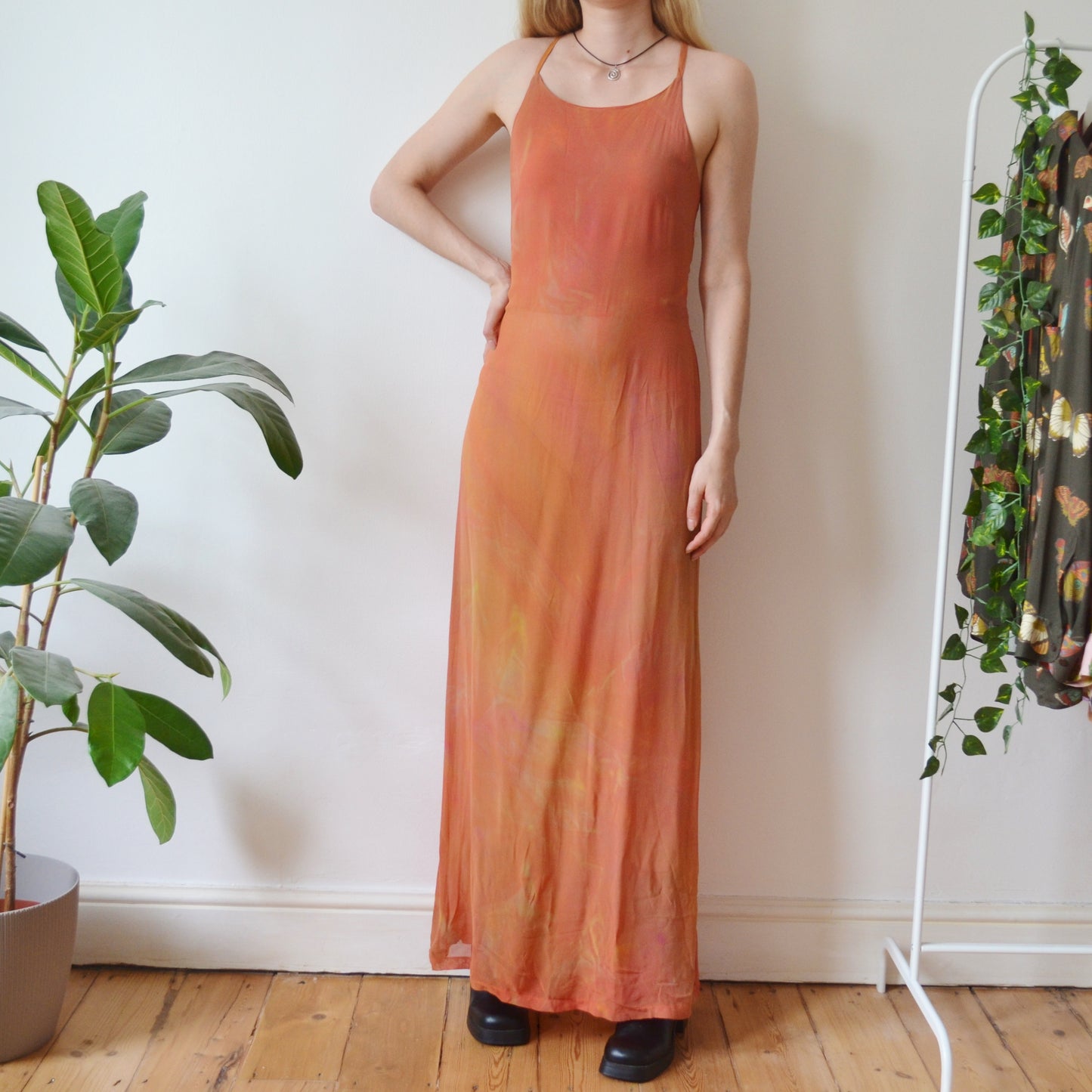 Corset back maxi dress M