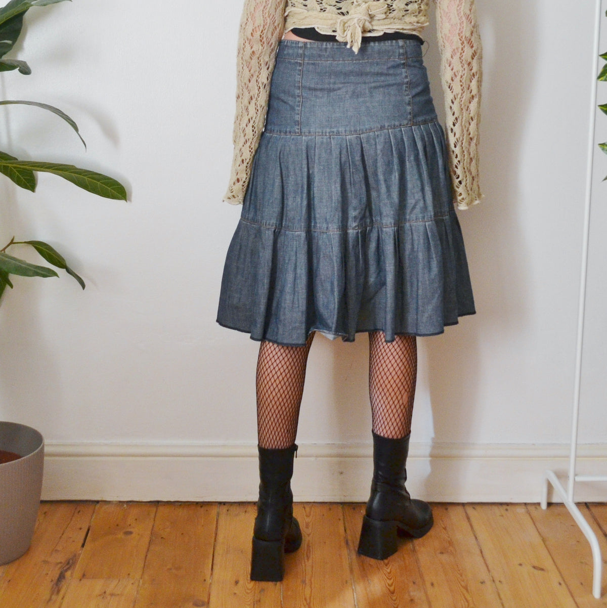 Vintage Denim Skirt M