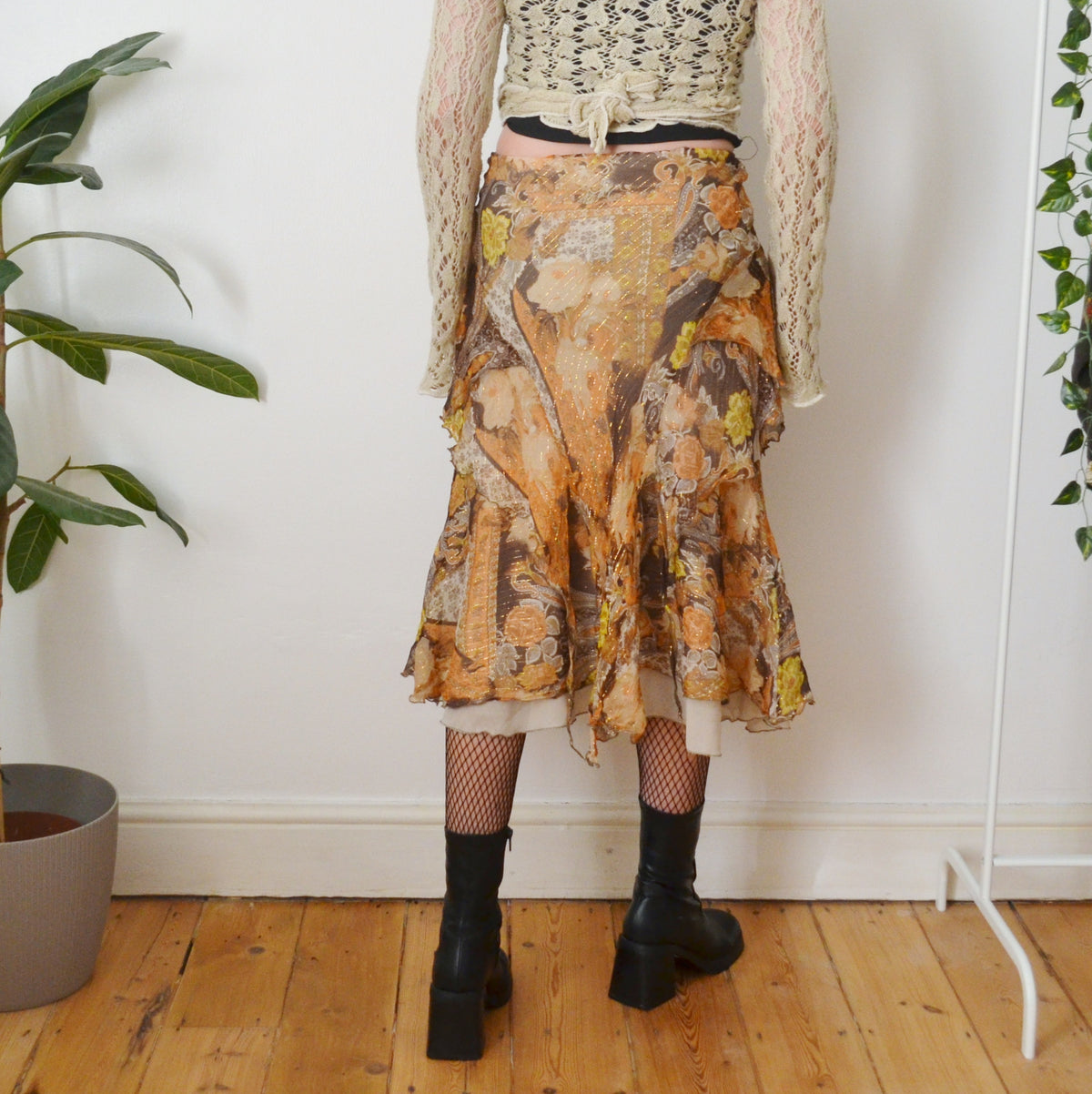 Vintage Floral Skirt M