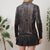 Vintage Snakeskin Velvet Blouse 12