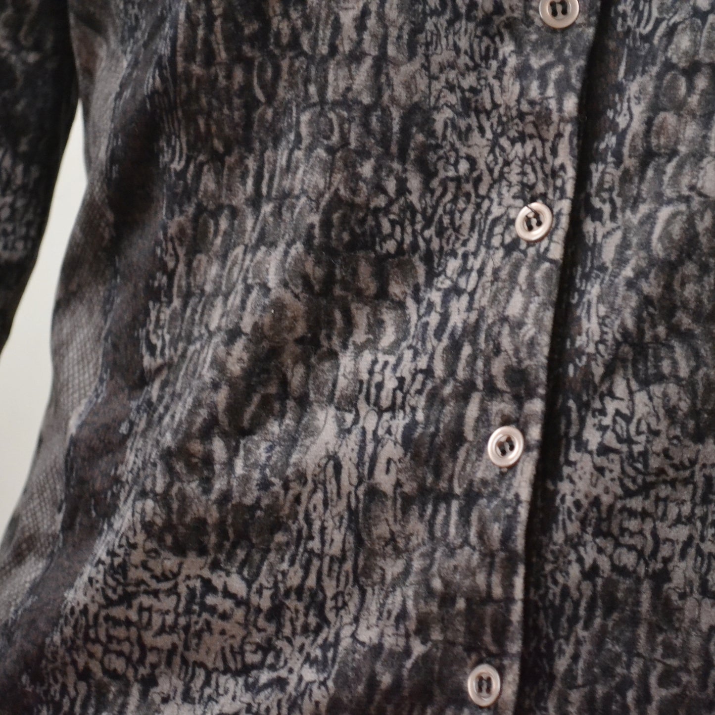 Vintage Snakeskin Velvet Blouse 12