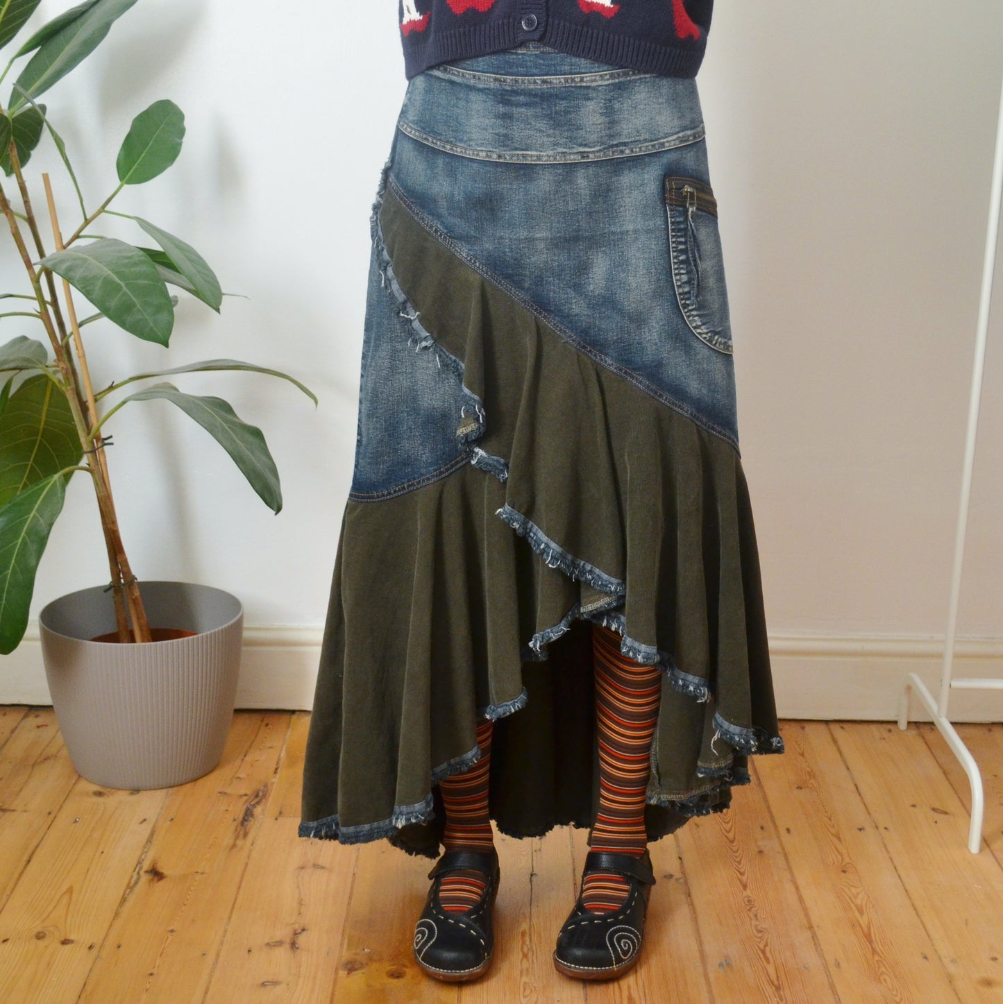 Denim maxi skirt uk 18