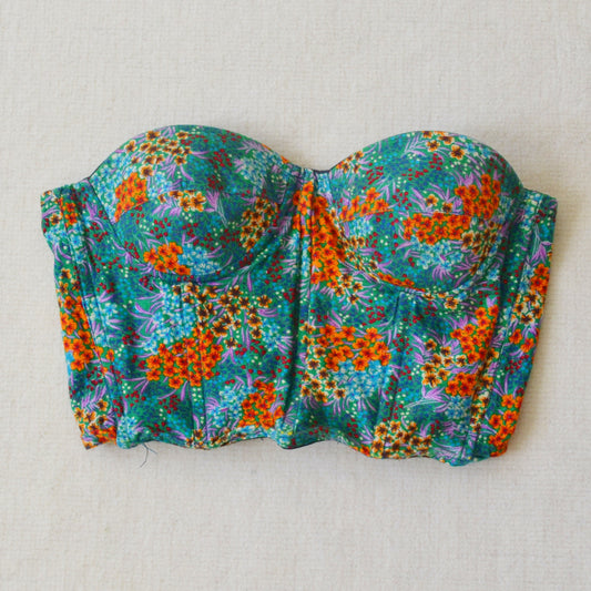 Vintage Floral Corset Top S
