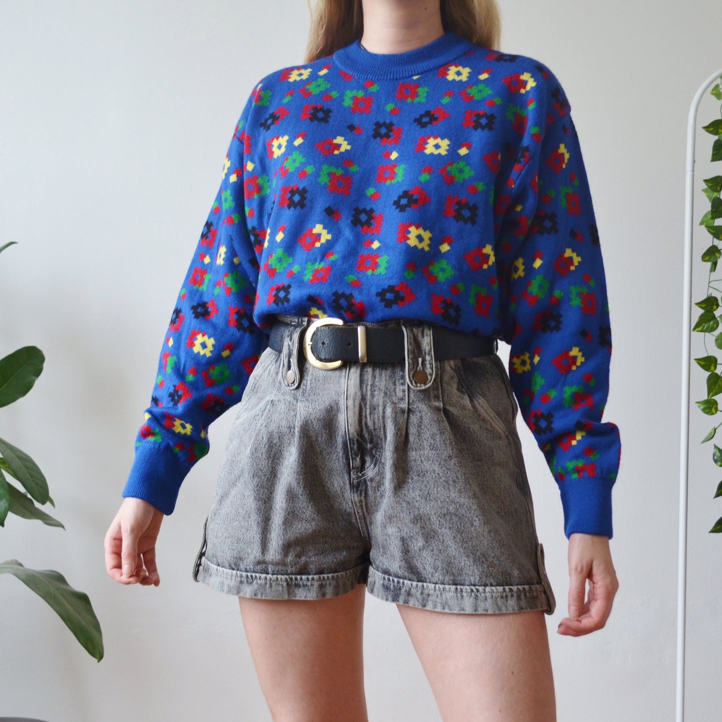 Vintage Geometric Jumper L