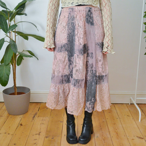 Vintage Lace Skirt L