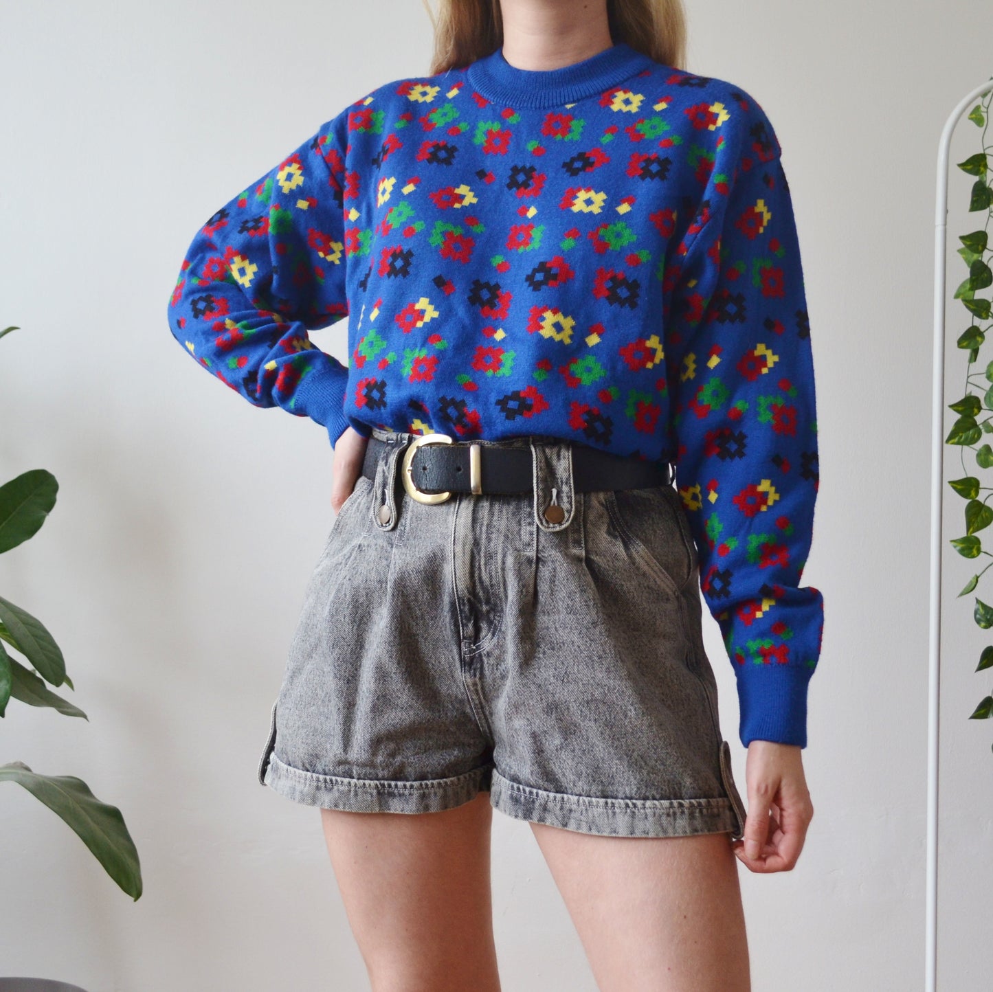 Vintage Geometric Jumper L
