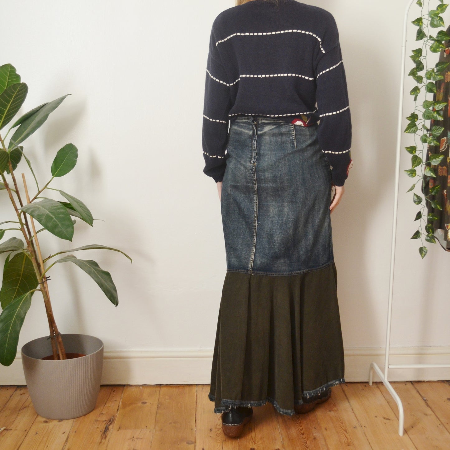 Denim maxi skirt uk 18