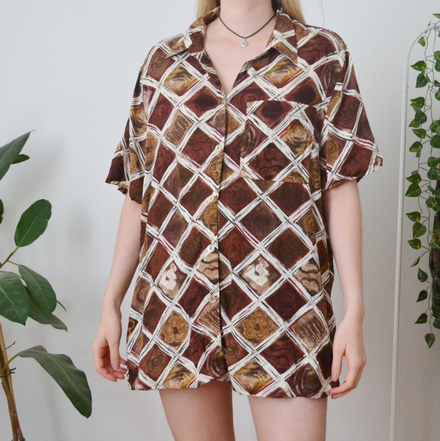 Vintage Brown Shirt uk 16-18