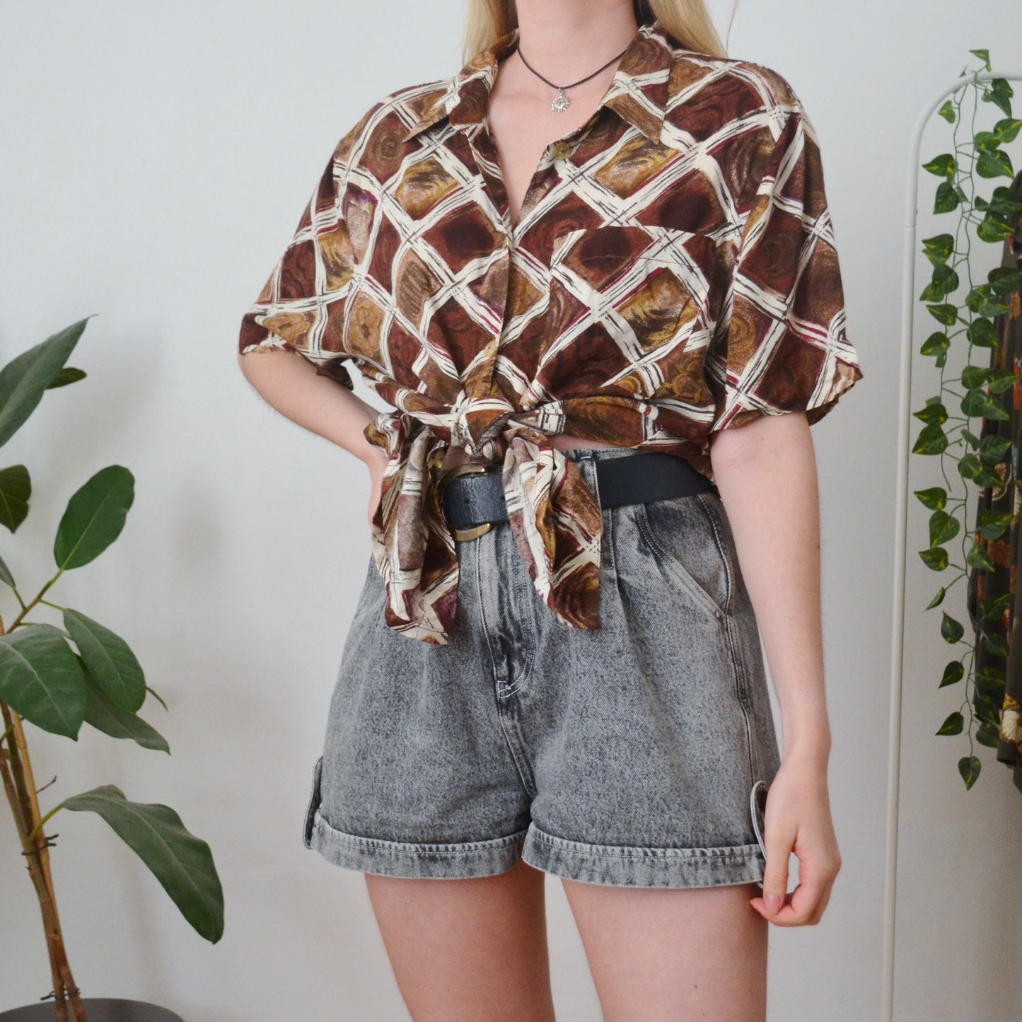 Vintage Brown Shirt uk 16-18