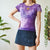 Purple mesh top S