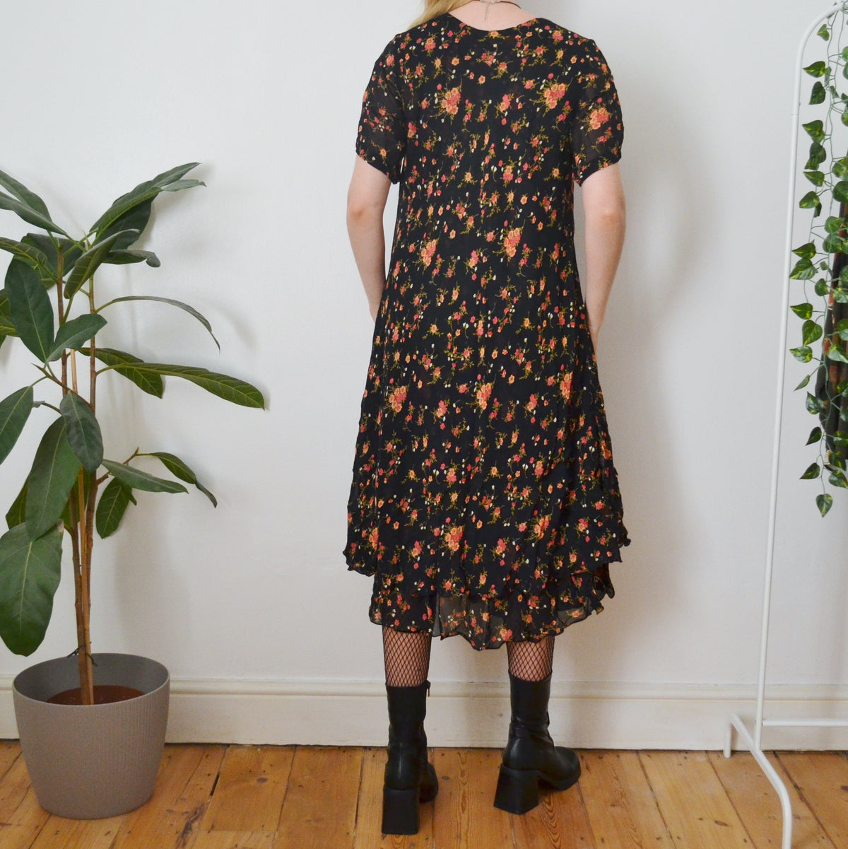 Vintage Floral Dress XL
