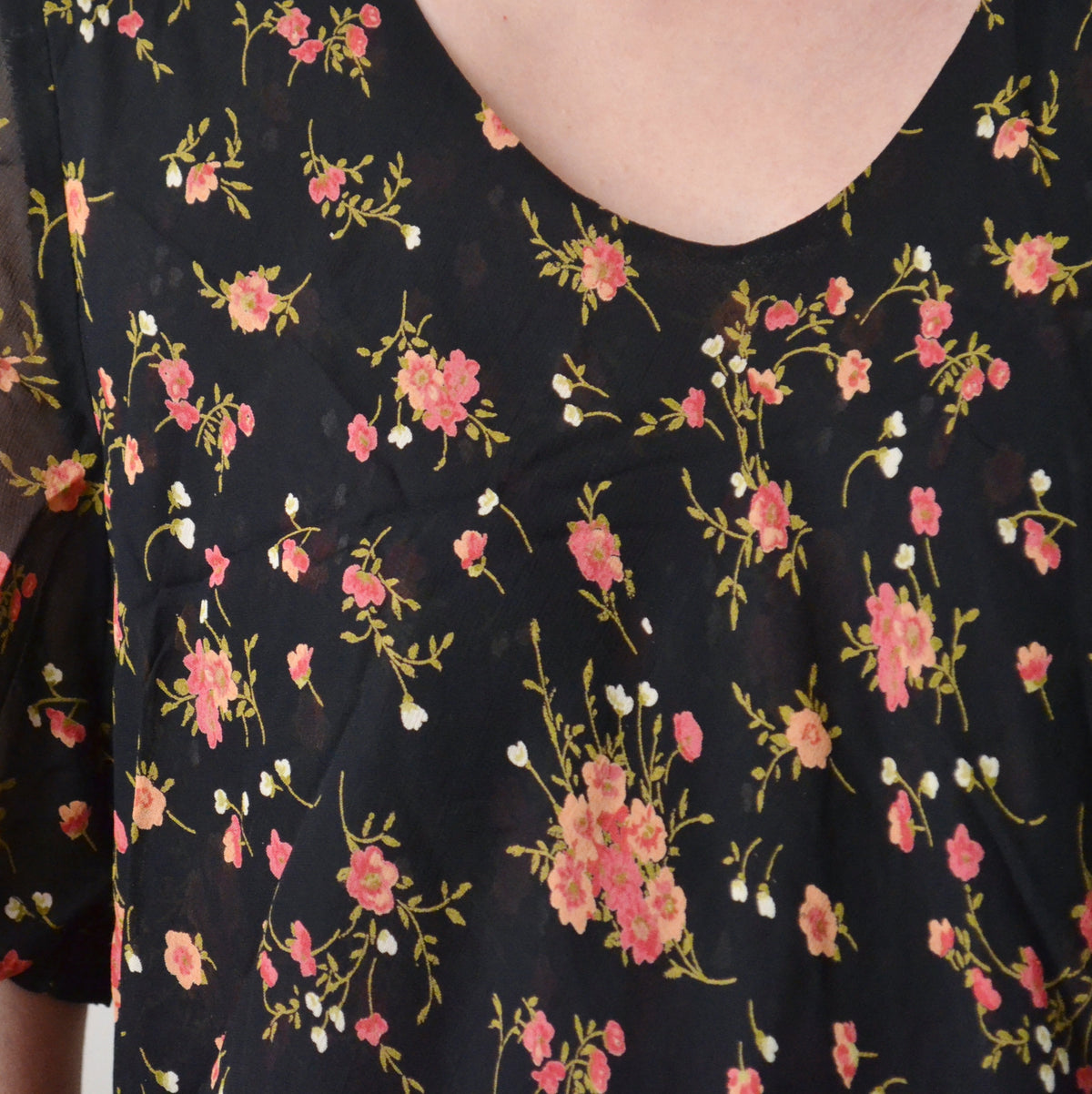Vintage Floral Dress XL