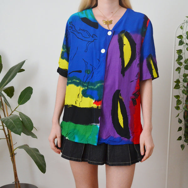 Vintage 80s Blouse M