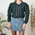 Green cardigan M