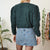 Green cardigan M