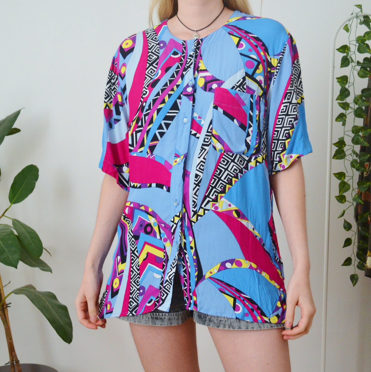 Vintage Abstract Blouse M