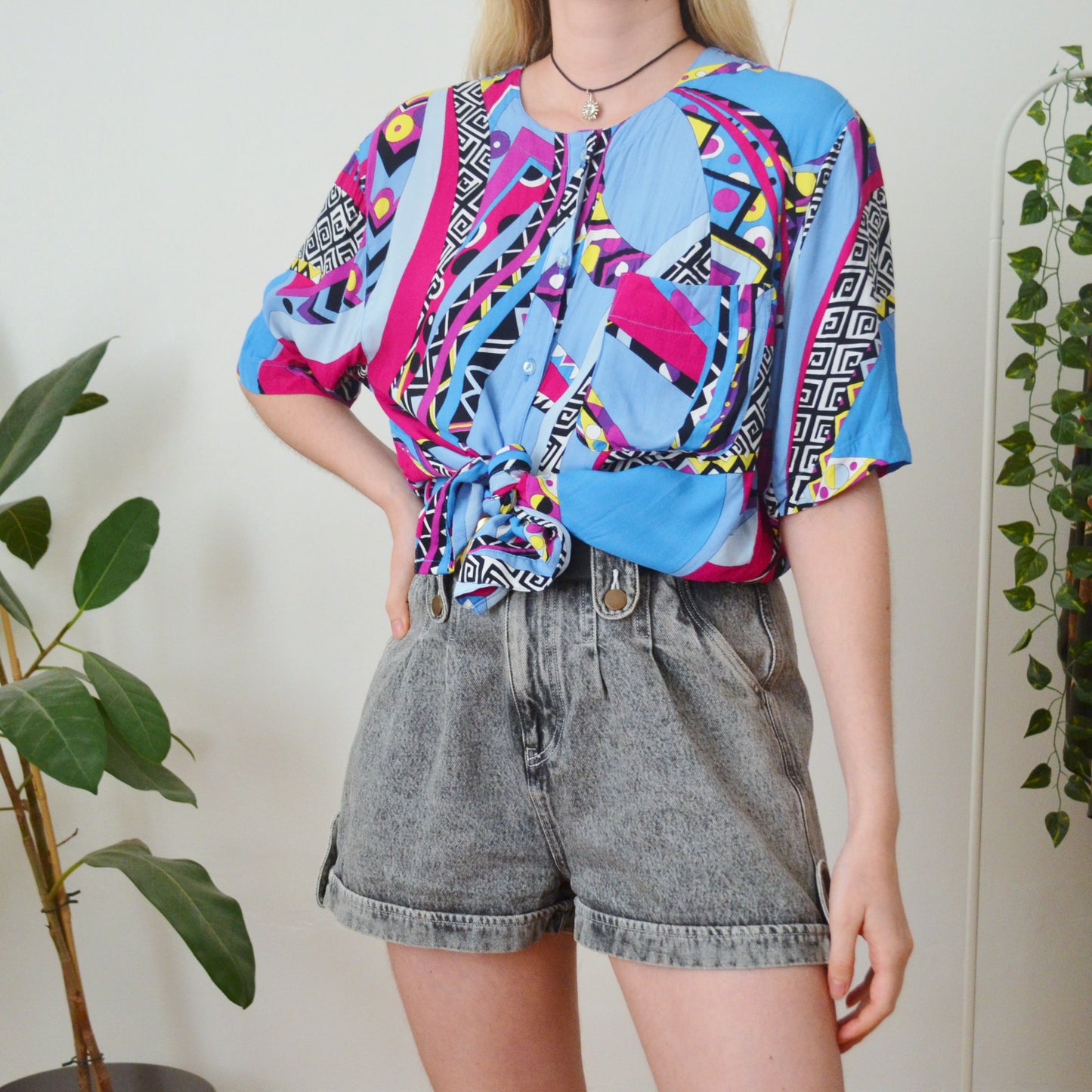 Vintage Abstract Blouse M