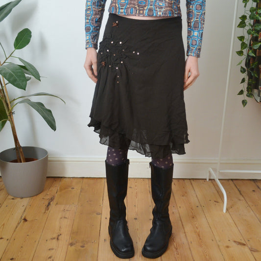 Brown skirt uk 8