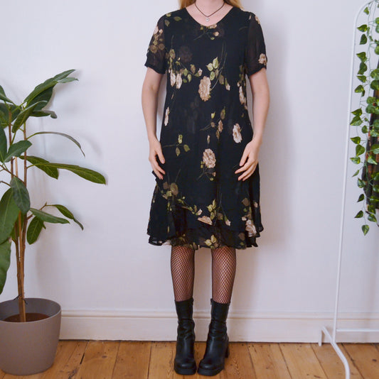 Vintage Flower Dress XL