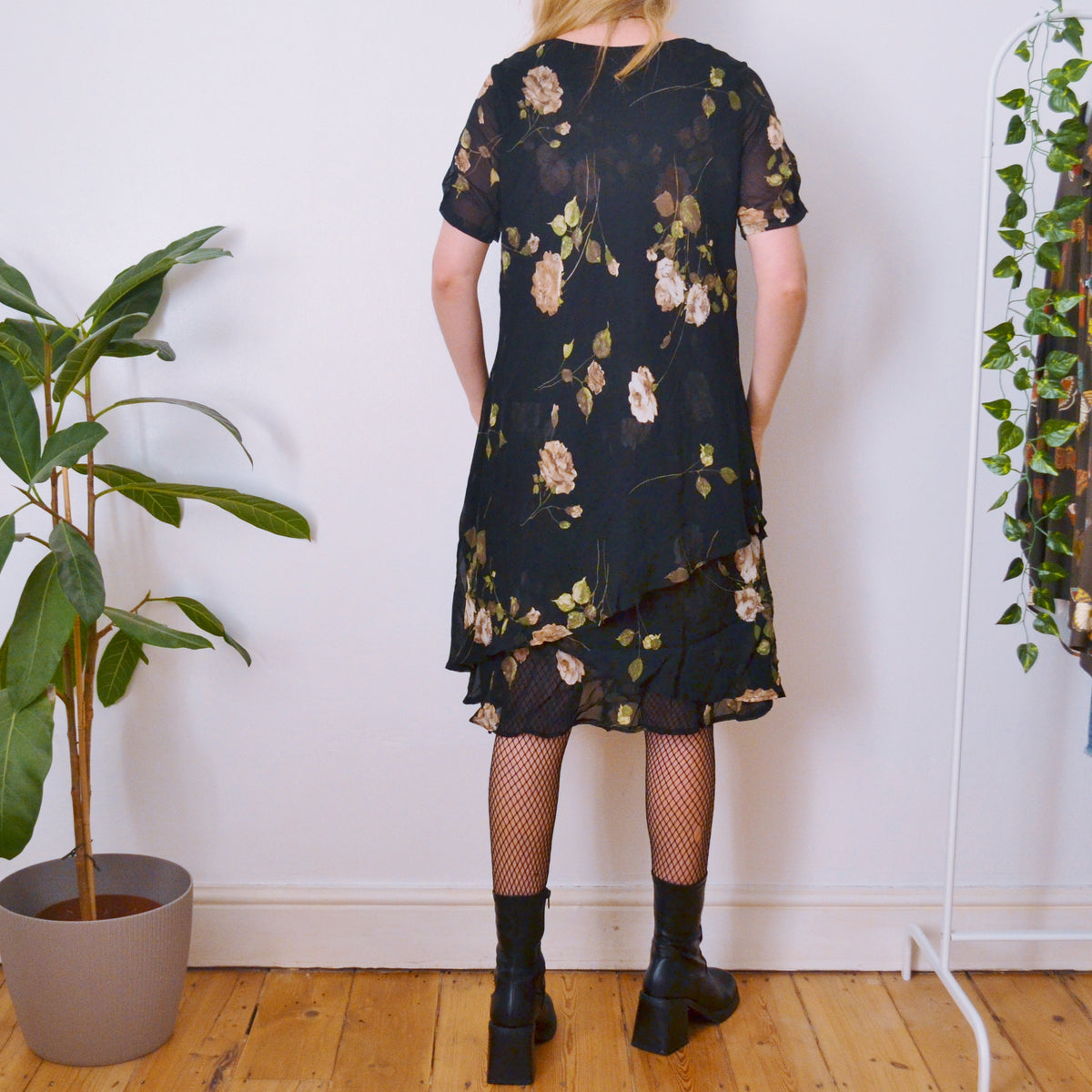 Vintage Flower Dress XL