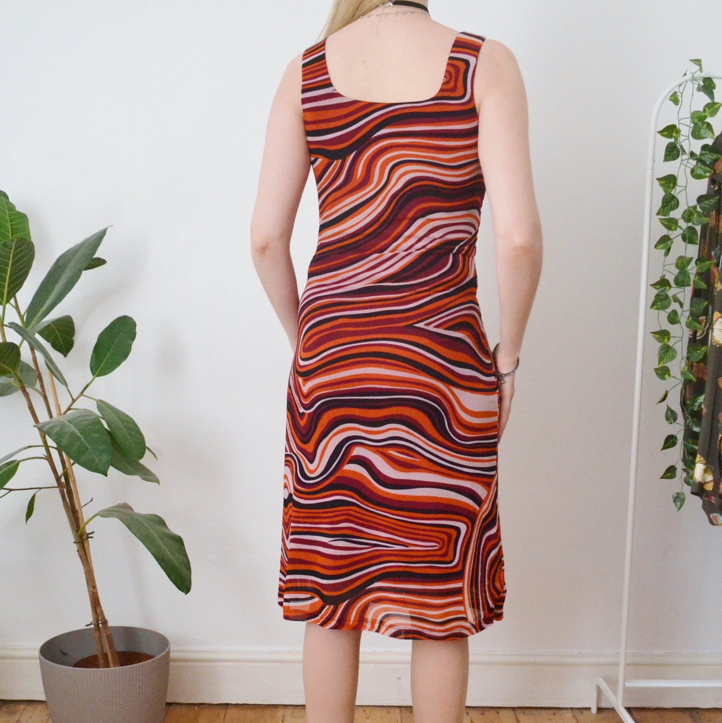 Vintage Abstract Dress uk 10