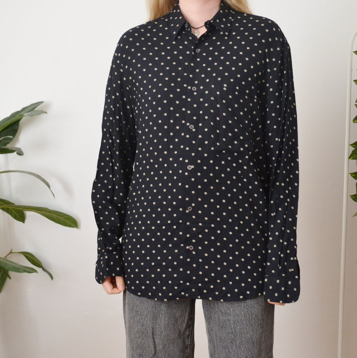 Vintage Monochrome Shirt M