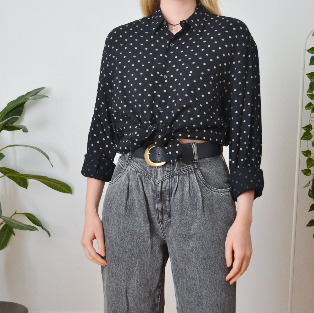 Vintage Monochrome Shirt M