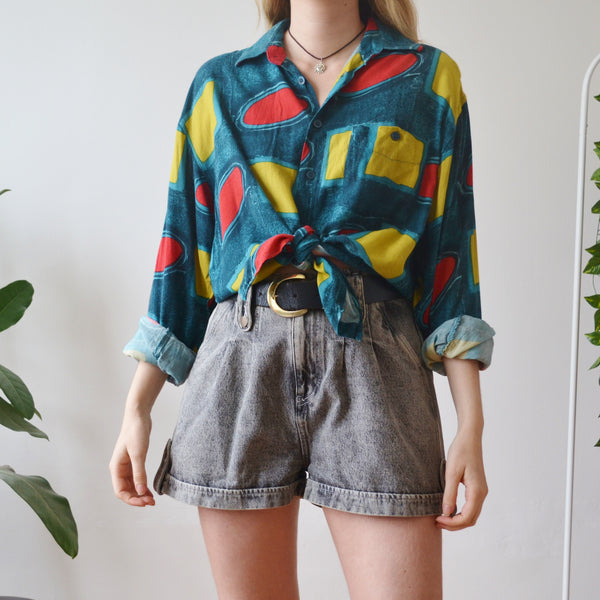 Vintage Abstract Shirt L