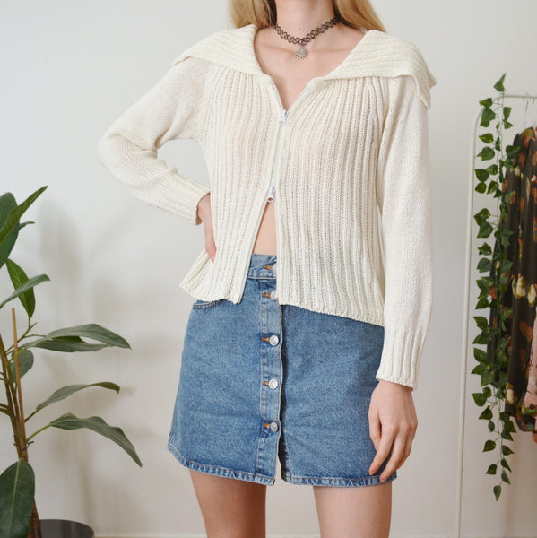 Zip up cardi M