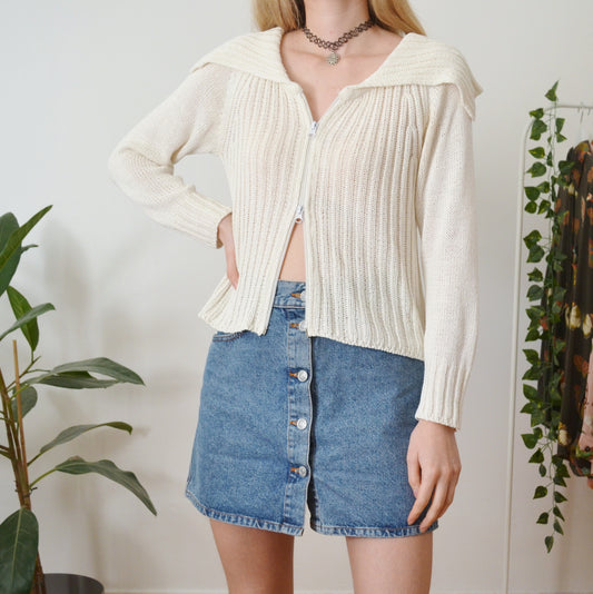 Zip up cardi M