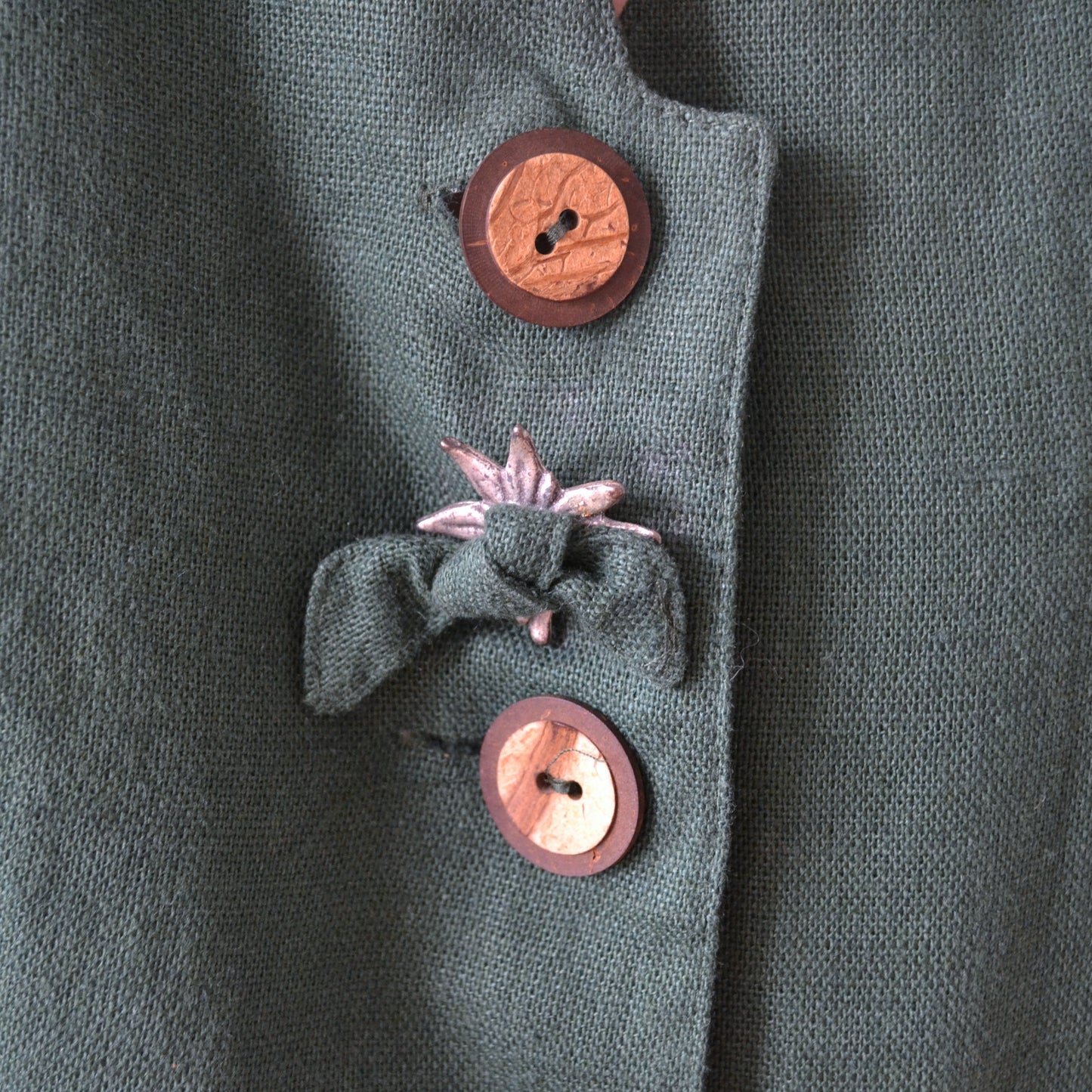 Vintage Green Folk Dress 16