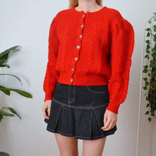Vintage Red Cardigan L