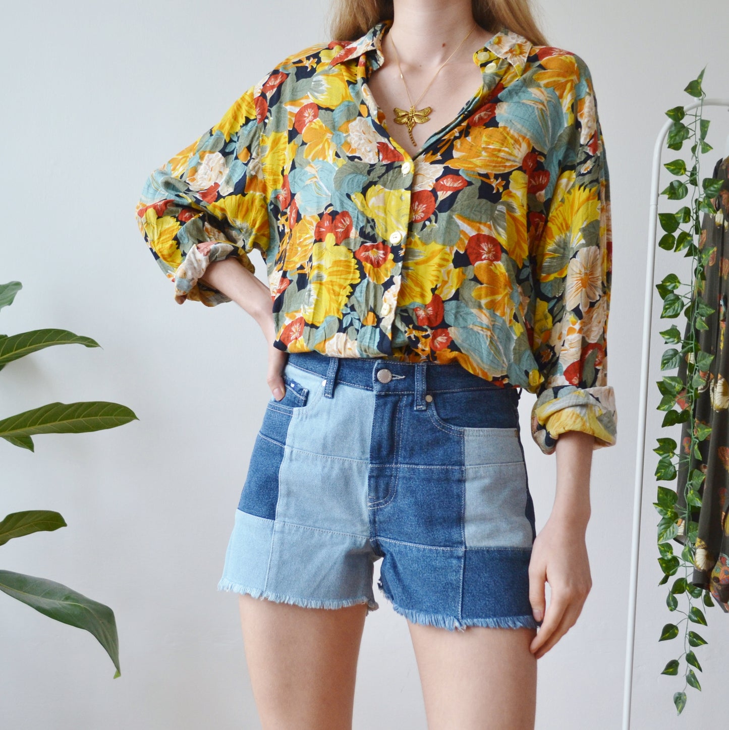 Patchwork shorts S