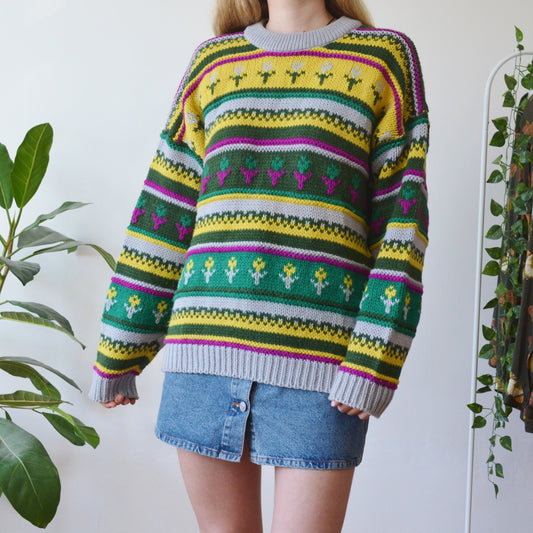 Chunky knit jumper L