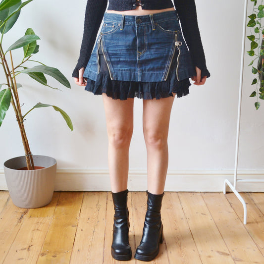 Vintage Denim Mini Skirt