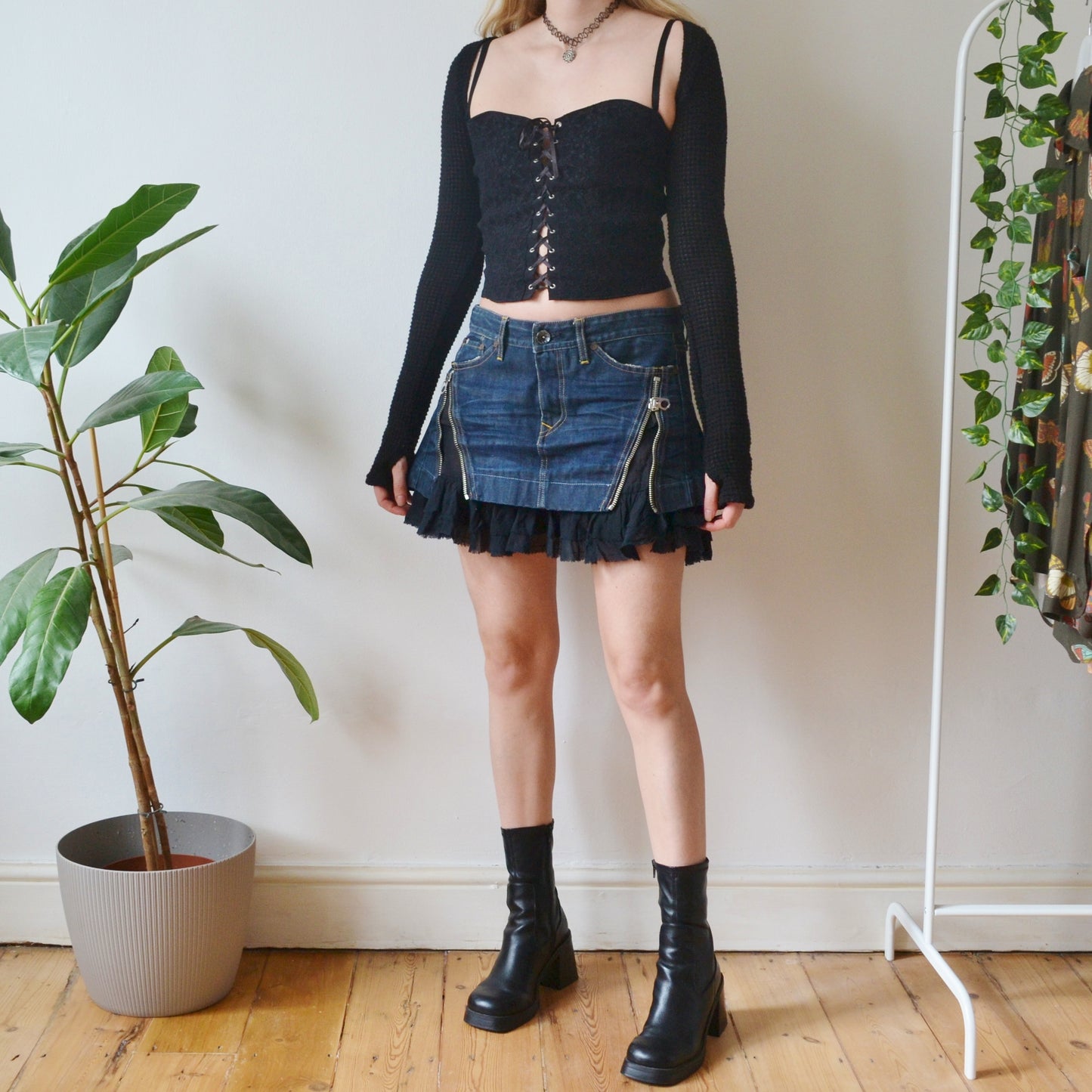 Vintage Denim Mini Skirt