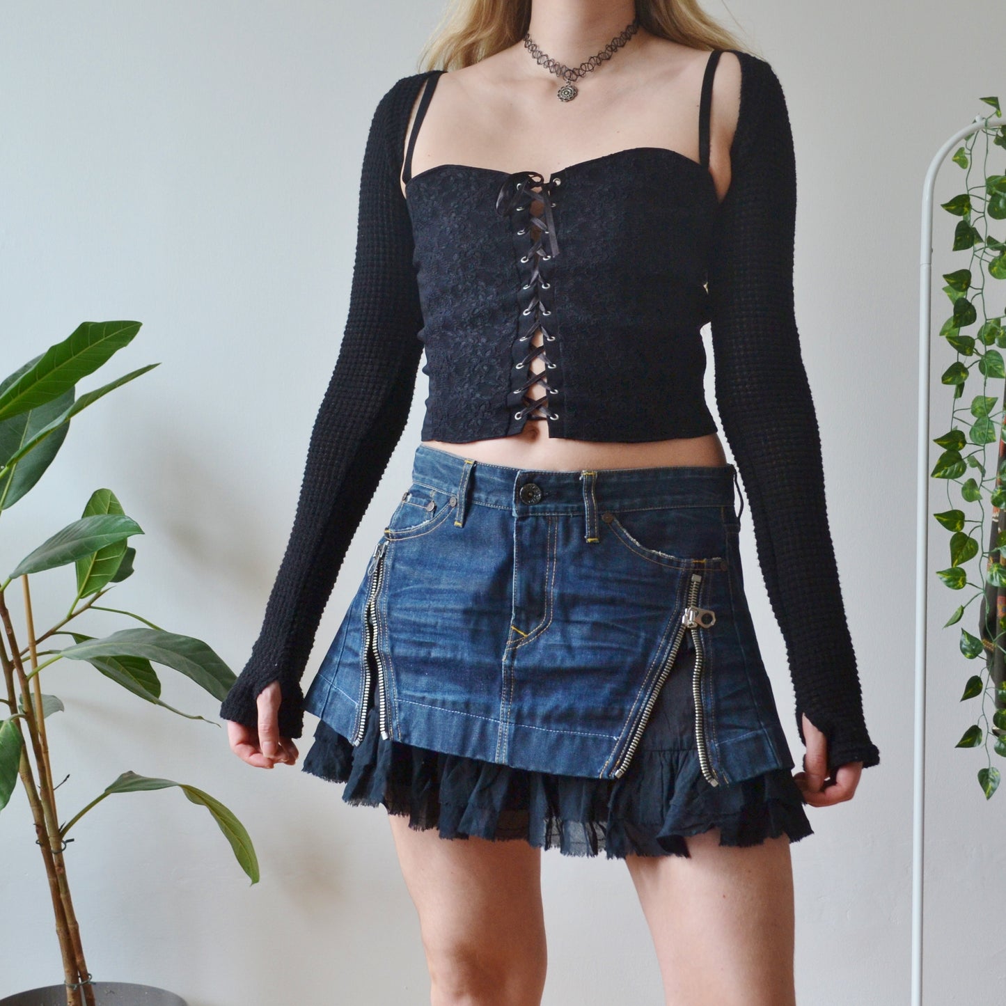 Vintage Denim Mini Skirt