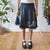 Vintage Embellished Denim Skirt L